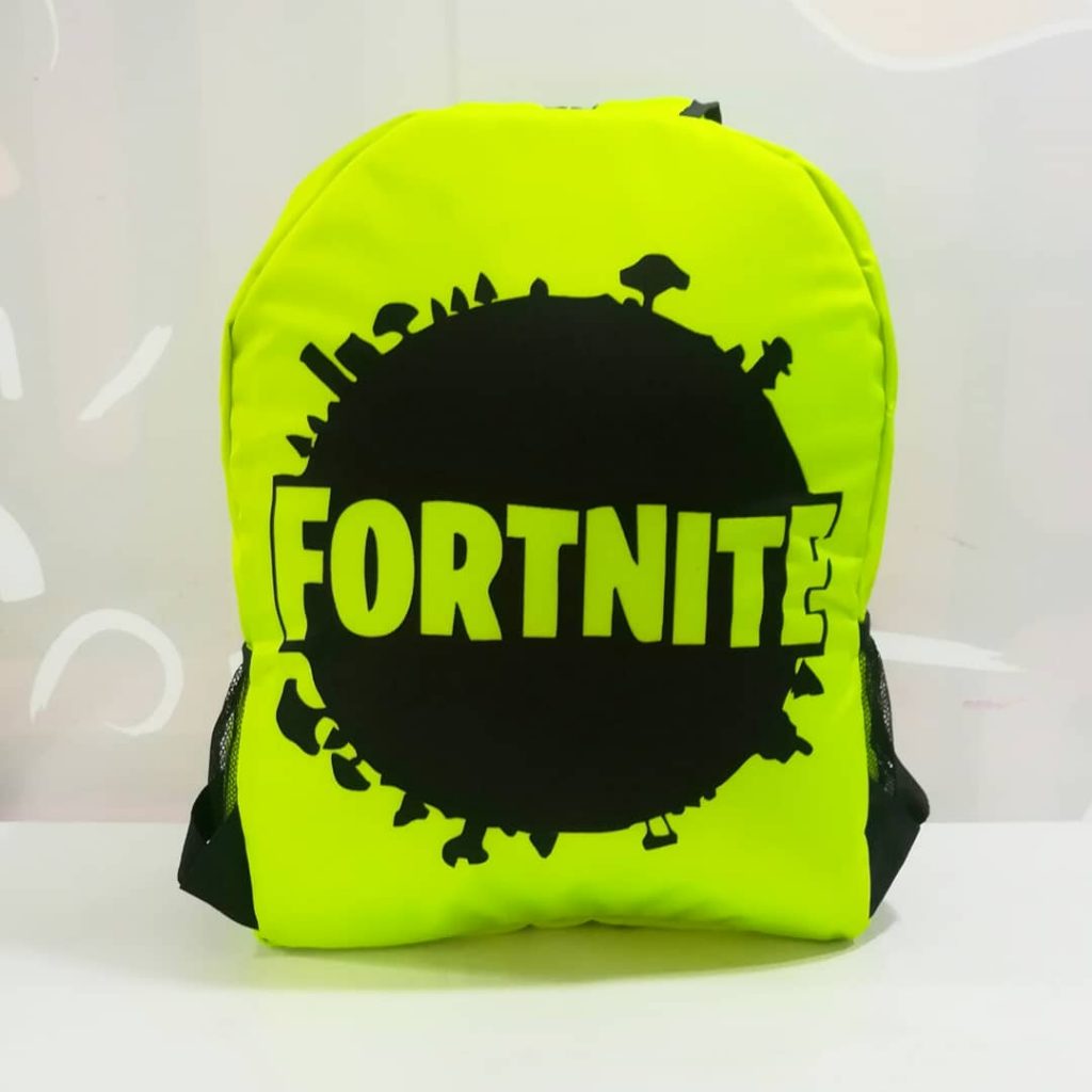 Morral Bolsillo Frontal Fortnite Fondo Verde Fluorescente - Imagen 3