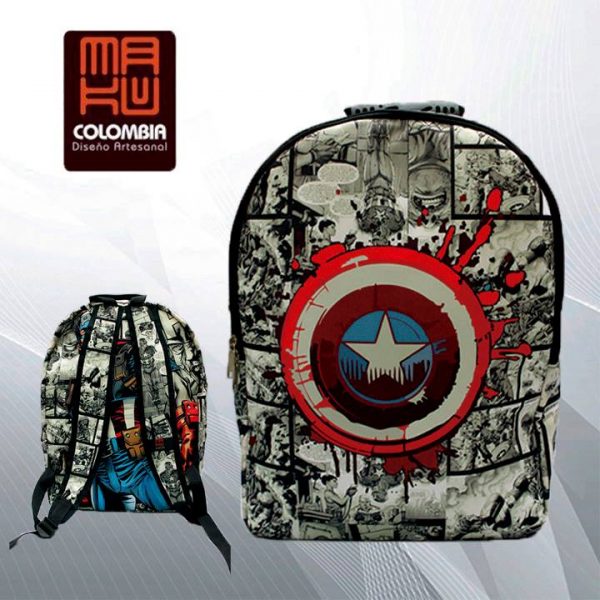 Morral Escudo Capitán América Fondo Comic