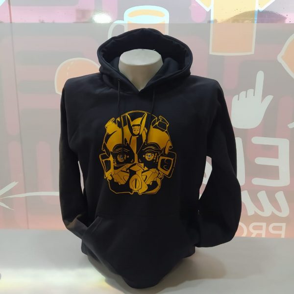 Hoodie Negro Rostro Bumblebee