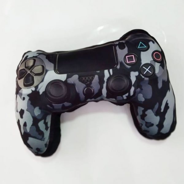 Cojín Forma Control Videojuegos Camuflado Gris